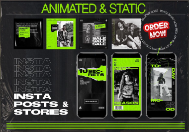 I will design outstanding animated instagram stories for your brand