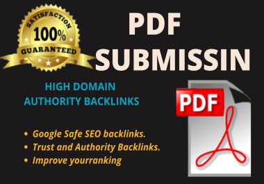 I will do 70 pdf submission on high authority websites manually create quality backlinks