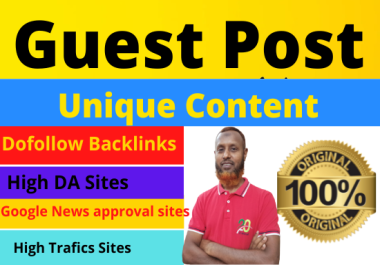 I will do 10 guest posts do follow backlinks on high da sites