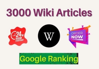 3000 wiki backlinks,  High DA SEO Dofollow Backlinks