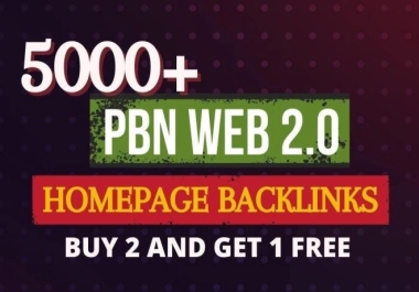 5000 PBN Web 2.0 permanent homepage backlinks