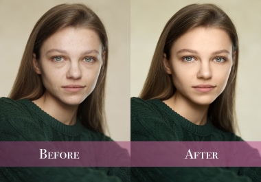 Portrait photo retouching for social networks and etc