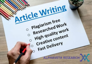 Writing work will done on any topic you provide