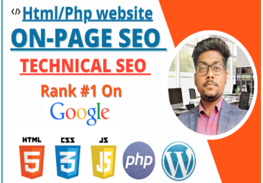 I will do onpage seo for html,  php,  wordpress website