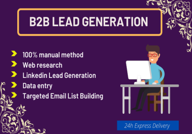 100 b2b lead targeted generation with targeted email for any business