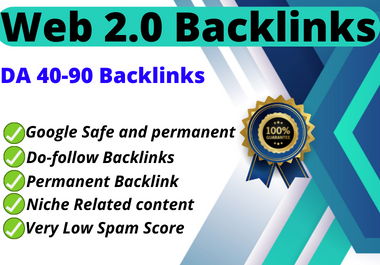 I will provide 80 web 2.0 backlinks dofollow off page seo plan on high authority sites