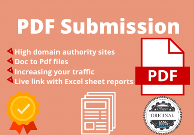 50 PDF Submission through dofollow high authority sites
