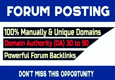 100 Forums profile High quality powerful dofollow Backlinks service