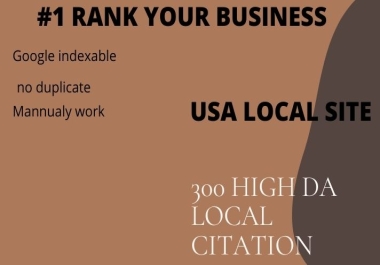 300 High DA local citations cite for USA business