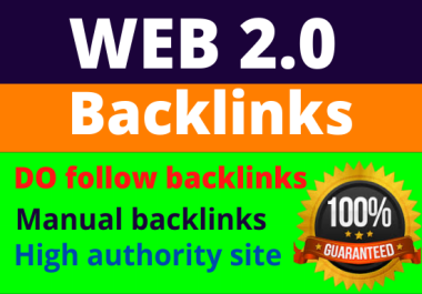I will do web 2 0 backlinks with da 50 site