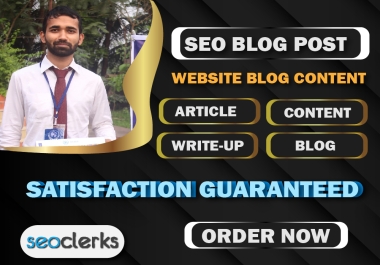I will write SEO blog post and website blog content