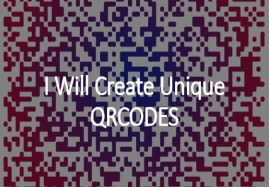 I will create unique QR codes with logos