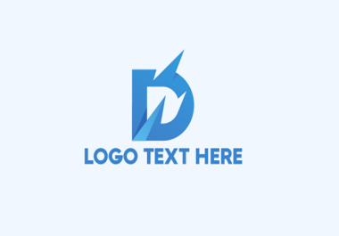 i will design blue 3d letter d logo your company