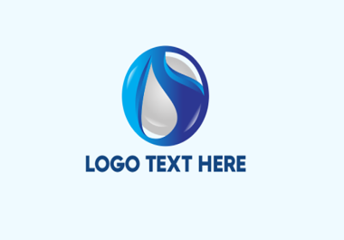 i will design blue 3d sphere logo