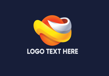 i will design 3d orange planet logo