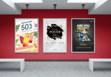 I will design advertising poster and billboard