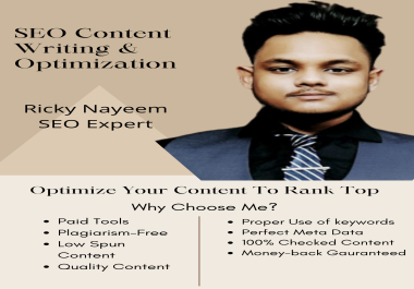 I Will Write,  Optimize Your Content To Rank Higher
