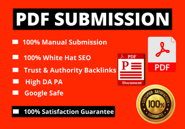 I will provide 50 manual PDF submission on high authority websites