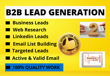 I will build 50 highly targeted b2b linkedin lead generation with valid email list building