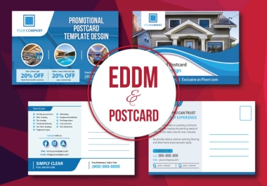 I will do design amazing eddm,  gift voucher,  postcard design