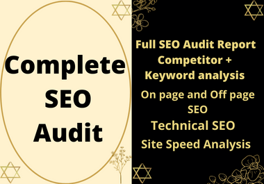 A full SEO audit and suggestions will be provided by me