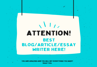 Blog /Essay Writer - Tell me how long you want it D