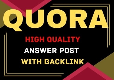 Promote your website on Quora Answers with 20+ backlinks