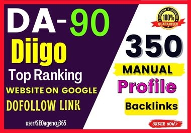 Manually Create Diigo High Quality 350 Profile Backlink DA-90 Google 1st Ranking