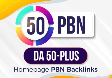 Backlinks 50 PBN Super Strong Homepage Permanent dofollow DA 50+ to 20+ SEO Website