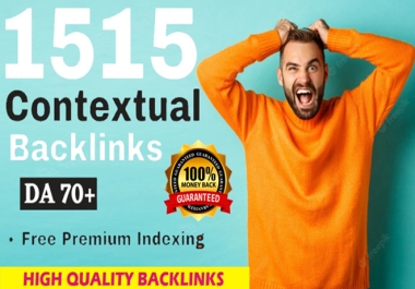 I will build 1515 high quality white hat contextual SEO dofollow authority backlinks