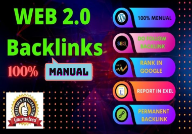 I will build web 2.0 backlinks for manual web 2.0 SEO link building