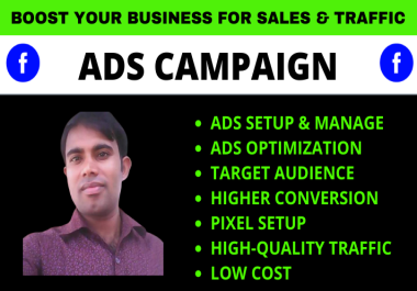 I will be your social media ADS manager