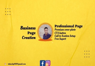 I will create professional SEO optimize Facebook business page or Instagram page