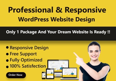I will create 5 pages responsive WordPress website with Basic SEO