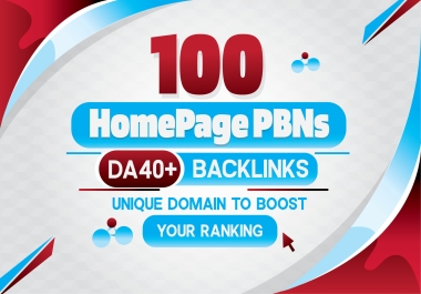 100 homepage SEO backlinks on da40,  tf10