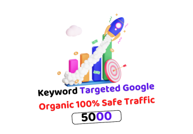 5000 Keyword Targeted Google Organic Safe Traffic