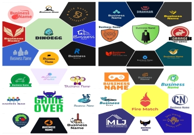 Cheap logo design professionally for your business,  10 logos in less than 10 hours