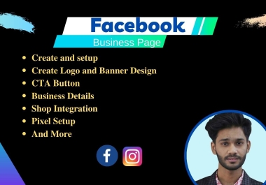 I will create professional facebook business page and fb shop