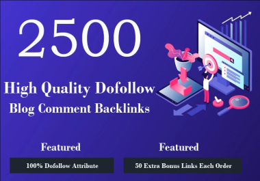 2500 high quality blog comments backlinks on high da pa