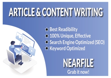 1000 Words Well-Written,  SEO Optimized Content Writing
