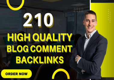 I will do 210 dofollow blog comments backlinks SEO service