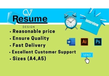 Compose resume design,  CV writing,  and cover letter