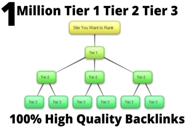 I Will Do 1 Million Tier 1 Tier 2 Tier 3 SEO High Quality Backlinks Higher Google Ranking
