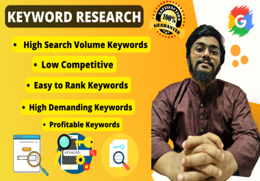 I will do advanced SEO keyword research and competitor analysis for google rank