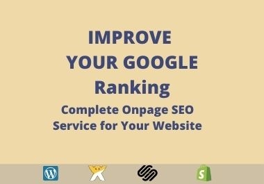 I will complete onpage SEO optimization service for google top ranking