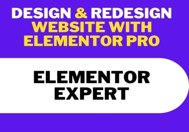 I Will design your WordPress Website with Elementor pro
