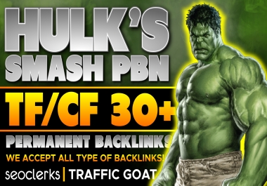 Guaranteed ranking 60 Homepage PBN DA 50+ TF CF 30+ Hulk's Backlinks