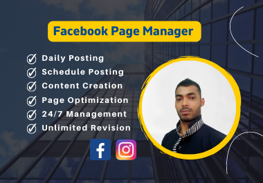 I will be your Social Media Manager for Facebook business page