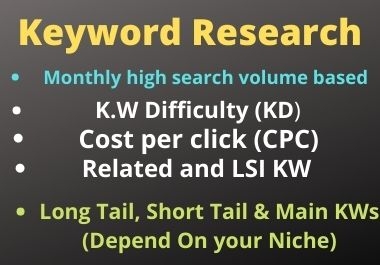 I will run SEO keyword research for your niche or business