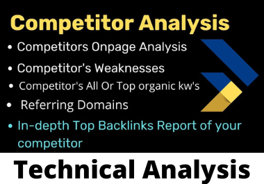 I will do 5 competitor website analyses and create an SEO report